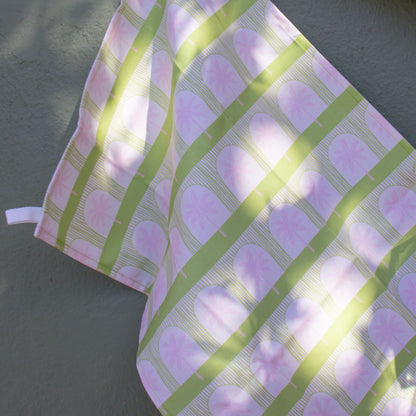 Palm Tile Green Luxury Tea Towel