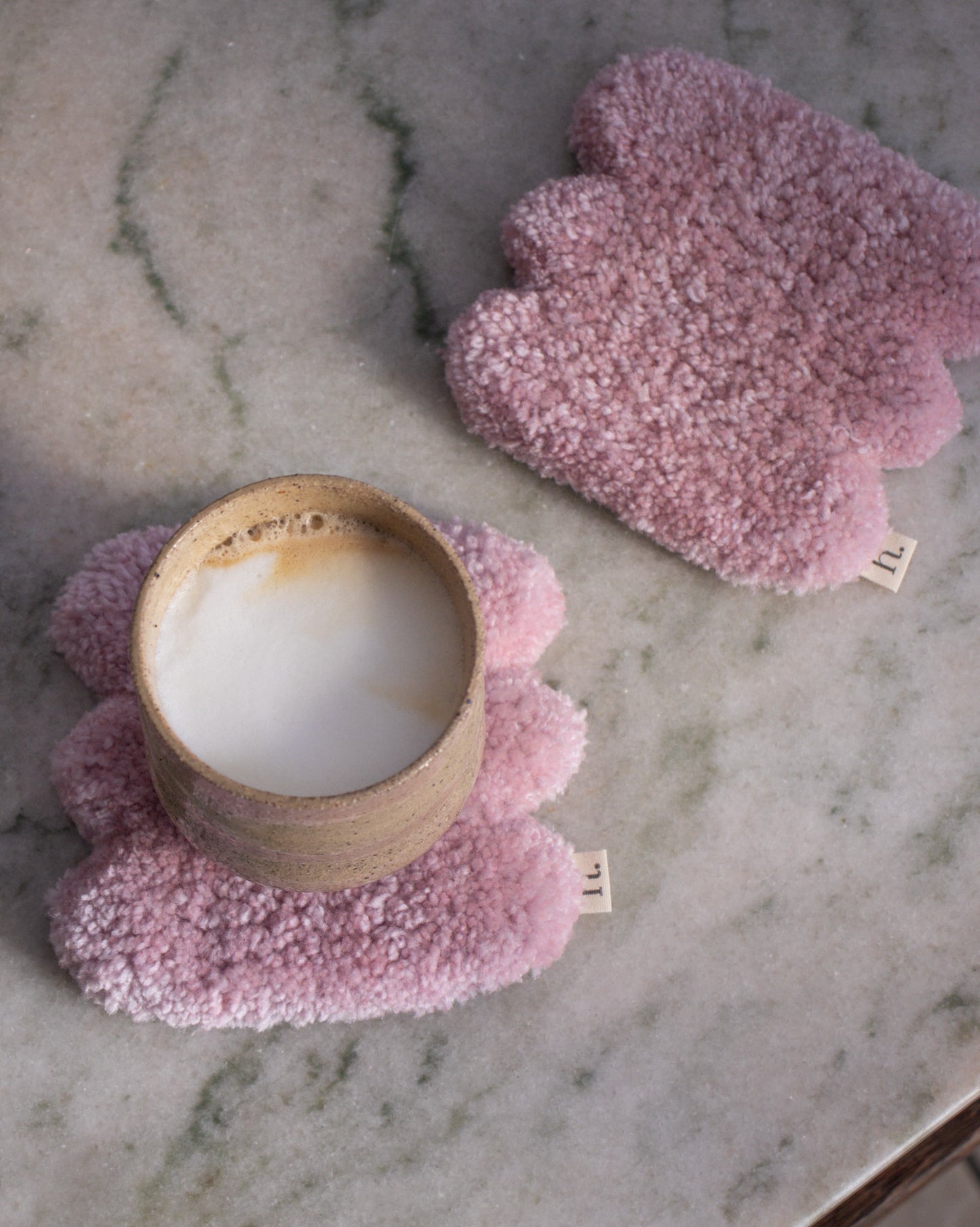 Smoosh Chunky Mug Rugs - Tufted Coaster Set of 2
