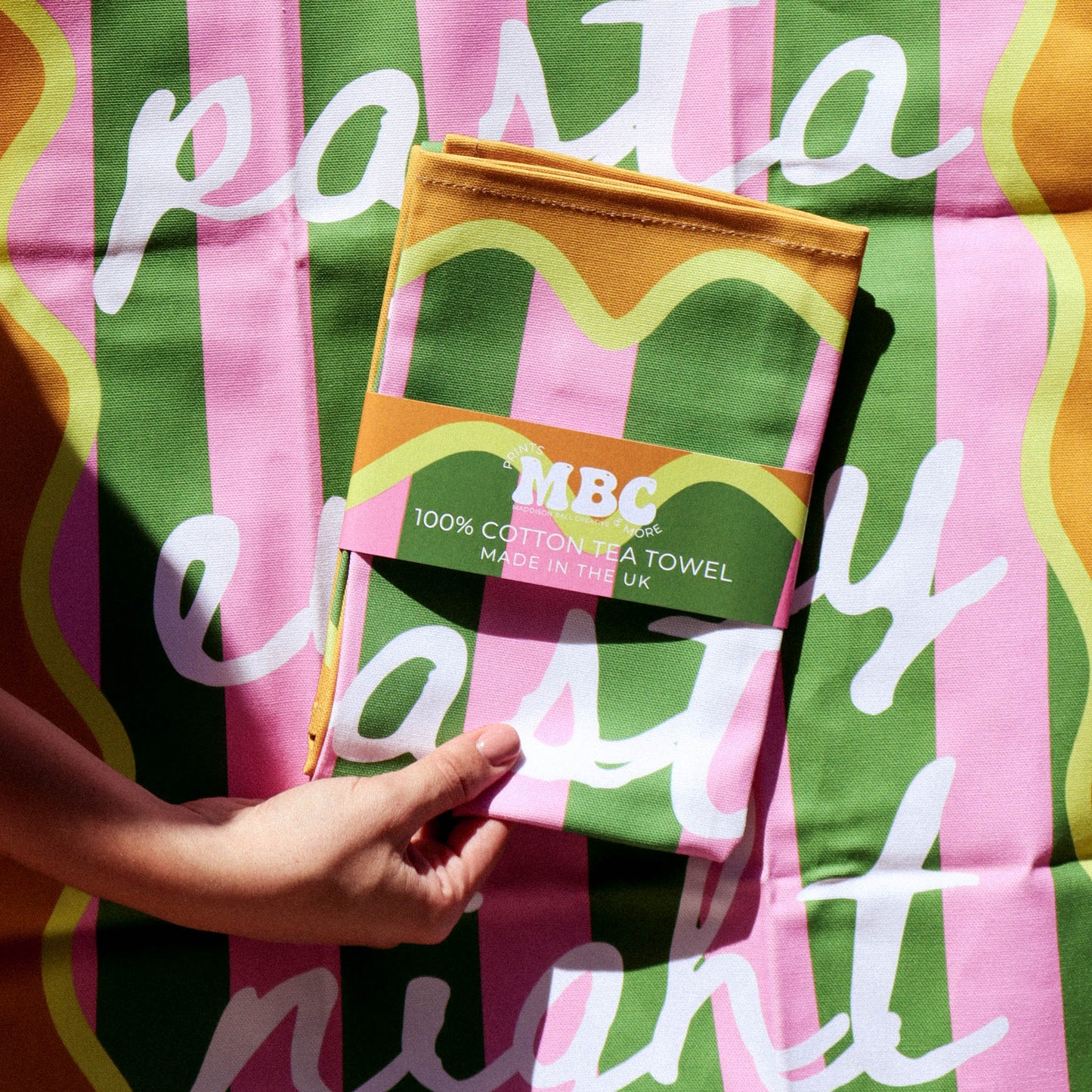Pasta Every Night Tea Towel
