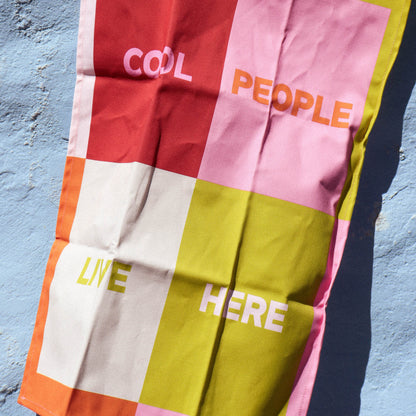 Cool People Live Here Luxury Tea Towel