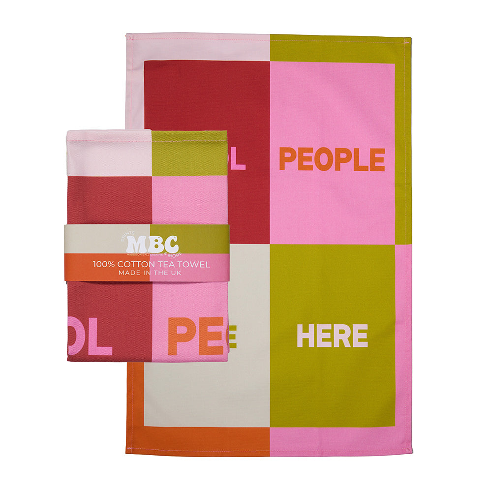 Cool People Live Here Tea Towel